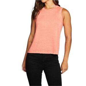 CHASER NWOT linen blend tank in calypso orange-salmon/orange color SZM